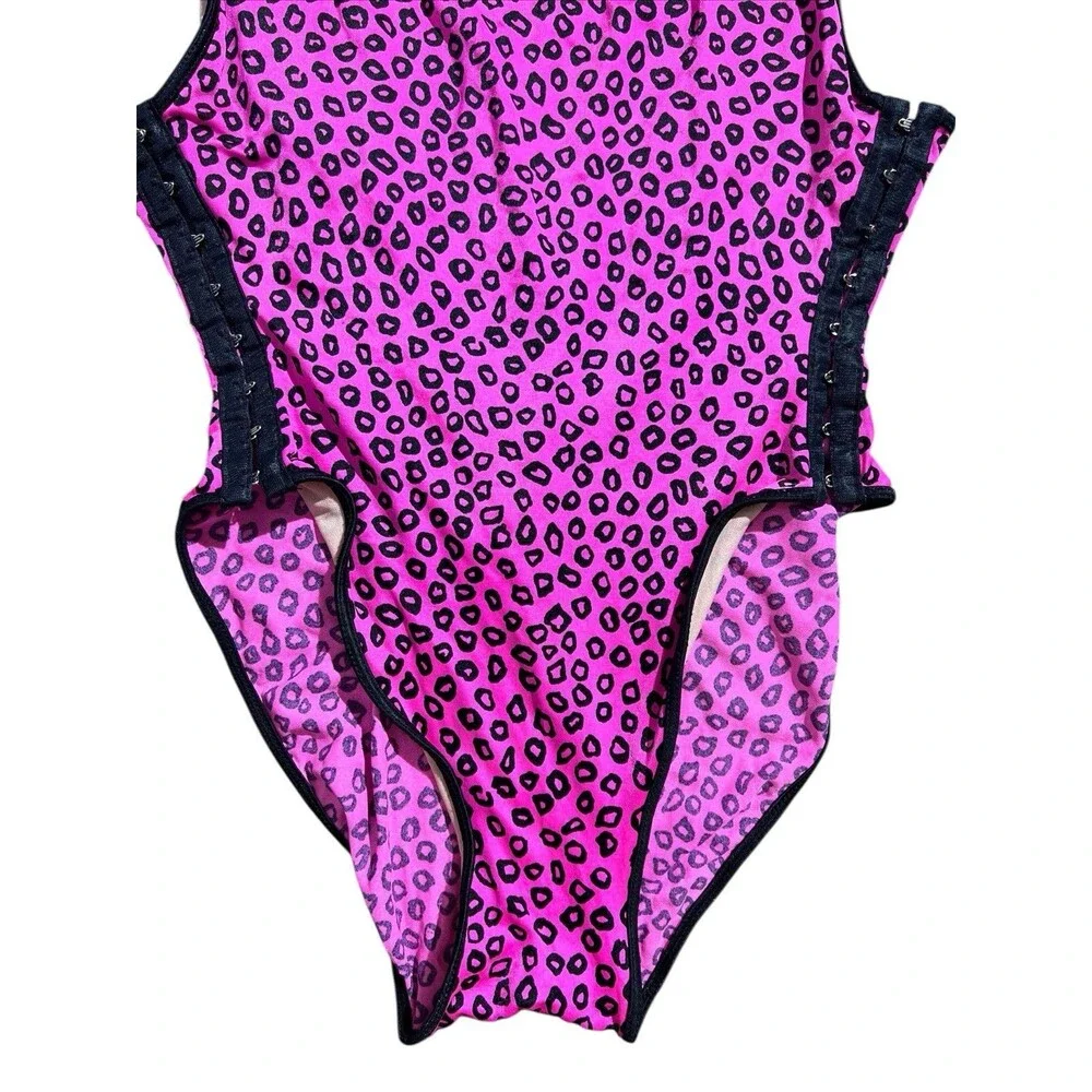 Cole of California Pink Cheetah Print Bathingsuit HTF Sz 12